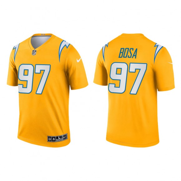 Joey Bosa Gold 2021 Inverted Legend Chargers Jersey