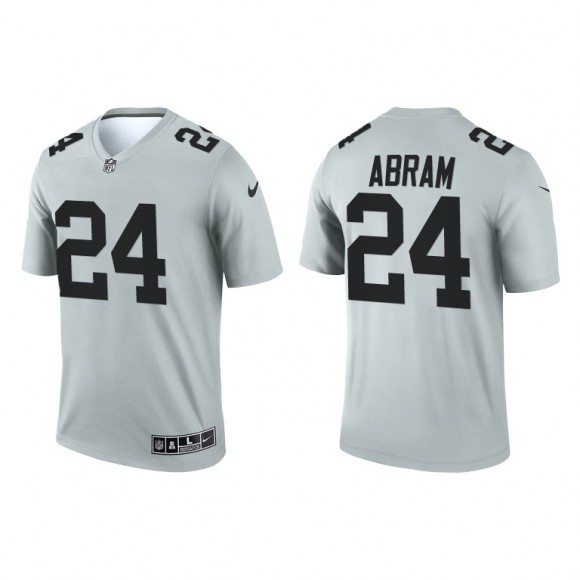 Johnathan Abram Silver 2021 Inverted Legend Raiders Jersey