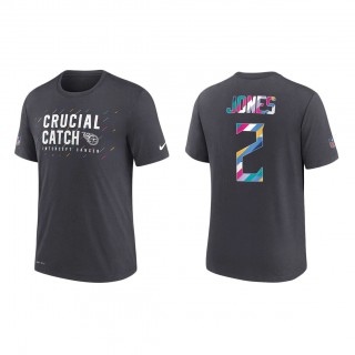 Julio Jones Tennessee Titans Nike Charcoal 2021 NFL Crucial Catch Performance T-Shirt