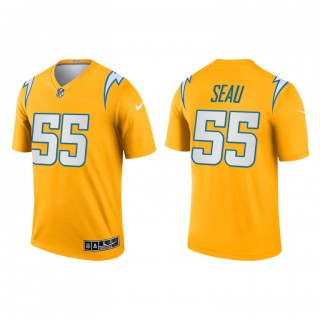 Junior Seau Gold 2021 Inverted Legend Chargers Jersey