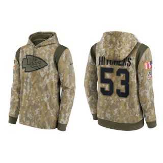 Men's Anthony Hitchens Kansas City Chiefs Camo 2021 Salute To Service Therma Hoodie
