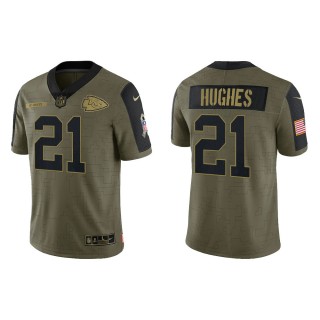 Men's Mike Hughes Kansas City Chiefs Olive 2021 Salute To Service Limited Jersey