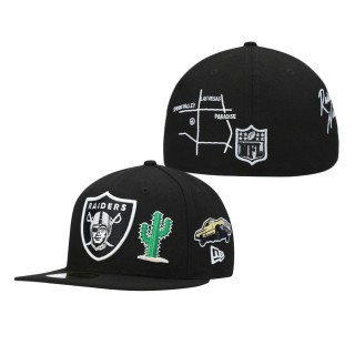 Las Vegas Raiders Black City Transit 59FIFTY Fitted Hat