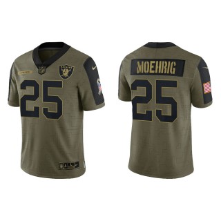 Men's Trevon Moehrig Las Vegas Raiders Olive 2021 Salute To Service Limited Jersey