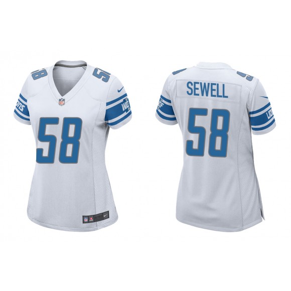 Women's Penei Sewell Detroit Lions White 2021 NFL Draft Jersey