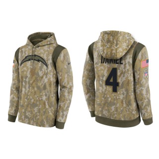 Men's Chase Daniel Los Angeles Chargers Camo 2021 Salute To Service Therma Hoodie