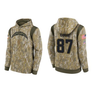 Men's Jared Cook Los Angeles Chargers Camo 2021 Salute To Service Therma Hoodie