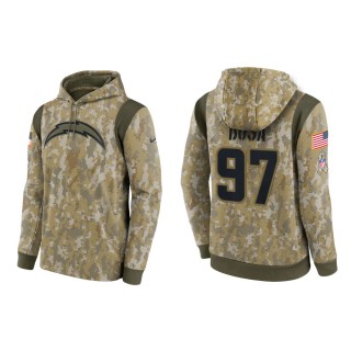 Men's Joey Bosa Los Angeles Chargers Camo 2021 Salute To Service Therma Hoodie