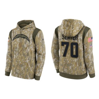 Men's Rashawn Slater Los Angeles Chargers Camo 2021 Salute To Service Therma Hoodie