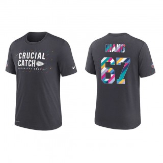 Lucas Niang Kansas City Chiefs Nike Charcoal 2021 NFL Crucial Catch Performance T-Shirt
