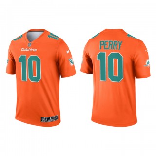 Malcolm Perry Orange 2021 Inverted Legend Dolphins Jersey