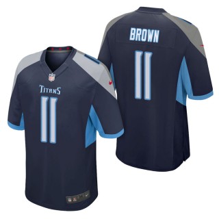 Men's Tennessee Titans A.J. Brown Navy Game Jersey