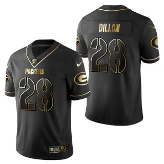 Men's Green Bay Packers A.J. Dillon Black Golden Edition Jersey