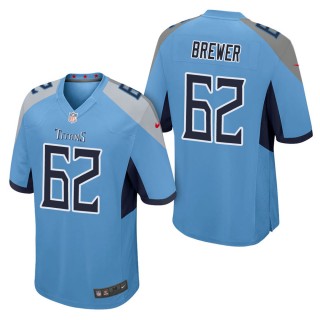 Men's Tennessee Titans Aaron Brewer Light Blue Game Jersey