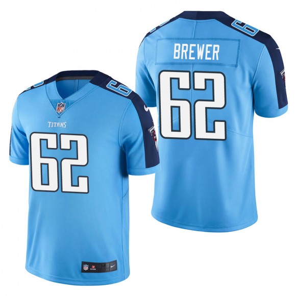 Men's Tennessee Titans Aaron Brewer Light Blue Vapor Untouchable Limited Jersey