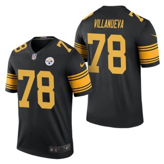 Men's Pittsburgh Steelers Alejandro Villanueva Black Color Rush Legend Jersey