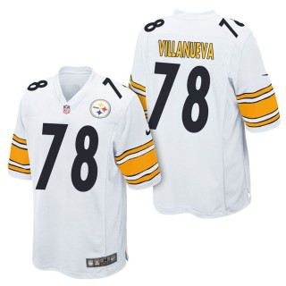 Men's Pittsburgh Steelers Alejandro Villanueva White Game Jersey