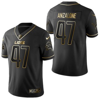 Men's Detroit Lions Alex Anzalone Black Golden Edition Jersey