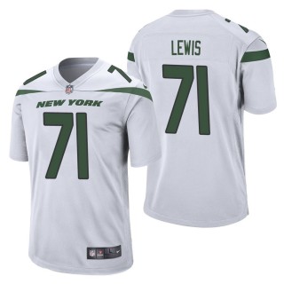 Men's New York Jets Alex Lewis White Game Jersey