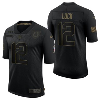Men's Indianapolis Colts Andrew Luck Black Salute to Service Jersey