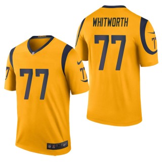 Men's Los Angeles Rams Andrew Whitworth Gold Color Rush Legend Jersey