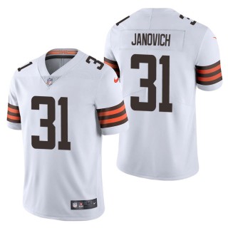 Men's Cleveland Browns Andy Janovich White Vapor Limited Jersey