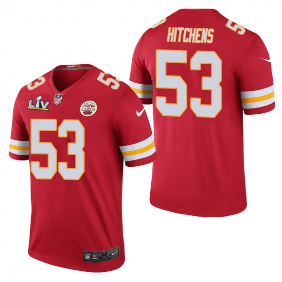 Men's Kansas City Chiefs Anthony Hitchens Red Super Bowl LV Jersey