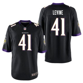 Men's Baltimore Ravens Anthony Levine Black Game Jersey