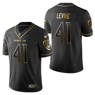 Men's Baltimore Ravens Anthony Levine Black Golden Edition Jersey