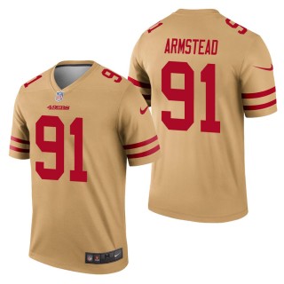 Men's San Francisco 49ers Arik Armstead Gold Inverted Legend Jersey