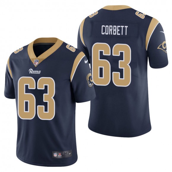 Men's Los Angeles Rams Austin Corbett Navy Vapor Untouchable Limited Jersey