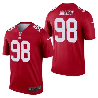 Men's New York Giants Austin Johnson Red Inverted Legend Jersey