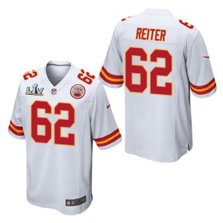 Men's Kansas City Chiefs Austin Reiter White Super Bowl LV Jersey