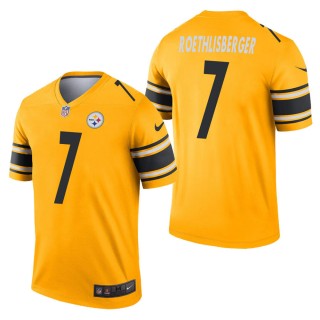Men's Pittsburgh Steelers Ben Roethlisberger Gold Inverted Legend Jersey