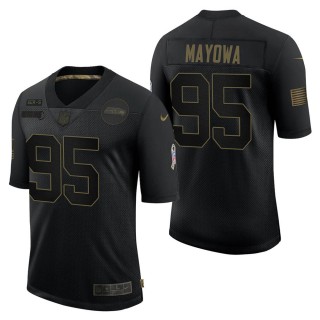 Men's Seattle Seahawks Benson Mayowa Black Salute to Service Jersey