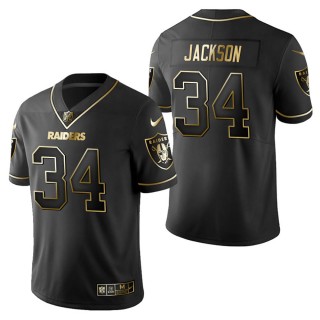 Men's Las Vegas Raiders Bo Jackson Black Golden Edition Jersey