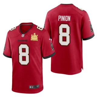 Men's Tampa Bay Buccaneers Bradley Pinion Red Super Bowl LV Champions Jersey