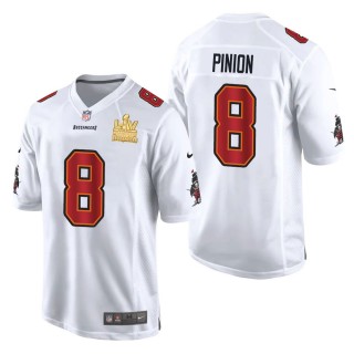 Men's Tampa Bay Buccaneers Bradley Pinion White Super Bowl LV Champions Jersey