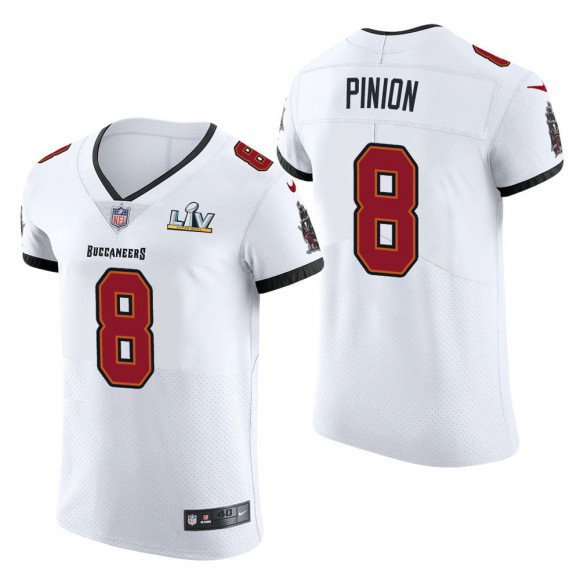 Men's Tampa Bay Buccaneers Bradley Pinion White Super Bowl LV Jersey