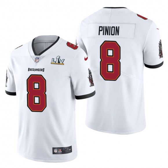 Men's Tampa Bay Buccaneers Bradley Pinion White Super Bowl LV Jersey