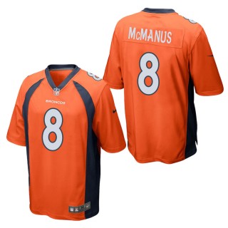 Men's Denver Broncos Brandon McManus Orange Game Jersey