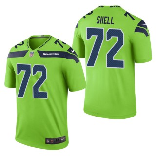Men's Seattle Seahawks Brandon Shell Green Color Rush Legend Jersey