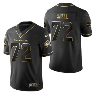 Men's Seattle Seahawks Brandon Shell Black Golden Edition Jersey