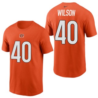Men's Cincinnati Bengals Brandon Wilson Orange 2021 Name & Number T-Shirt