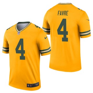 Men's Green Bay Packers Brett Favre Gold Inverted Legend Jersey