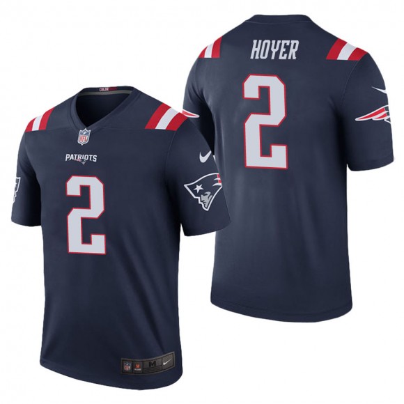 Men's New England Patriots Brian Hoyer Navy Color Rush Legend Jersey