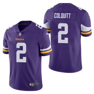 Men's Minnesota Vikings Britton Colquitt Purple Vapor Untouchable Limited Jersey