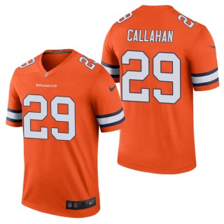 Men's Denver Broncos Bryce Callahan Orange Color Rush Legend Jersey