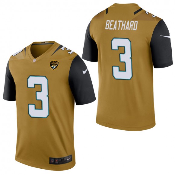 Men's Jacksonville Jaguars C.J. Beathard Bold Gold Color Rush Legend Jersey