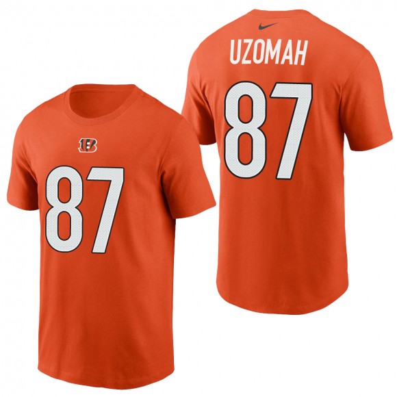 Men's Cincinnati Bengals C.J. Uzomah Orange 2021 Name & Number T-Shirt